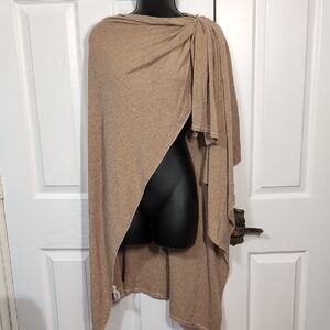 NEW Bella Amore Elegant Tan Wrap Shawl One Size